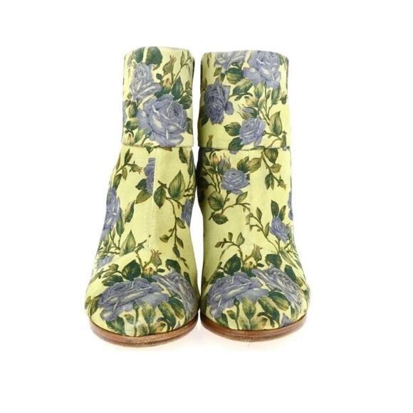 Rag & Bone Newbury bootie yellow blue floral sz 8/38 - Picture 5 of 8